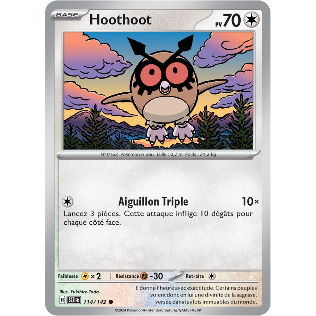 Hoothoot - Commune 114/142 - Ecarlate et Violet Couronne Stellaire