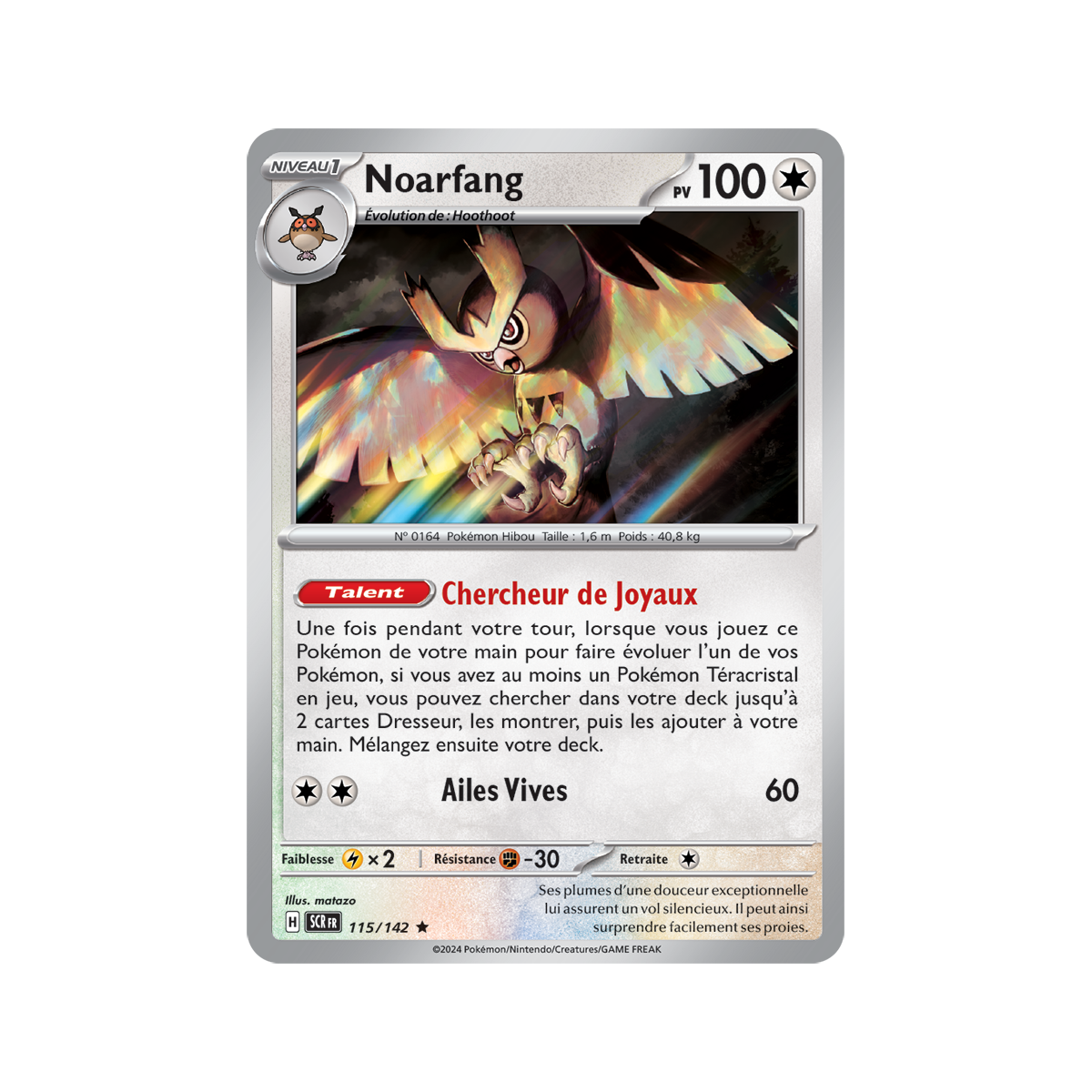 Noarfang - Holo Rare 115/142 - Ecarlate et Violet Couronne Stellaire