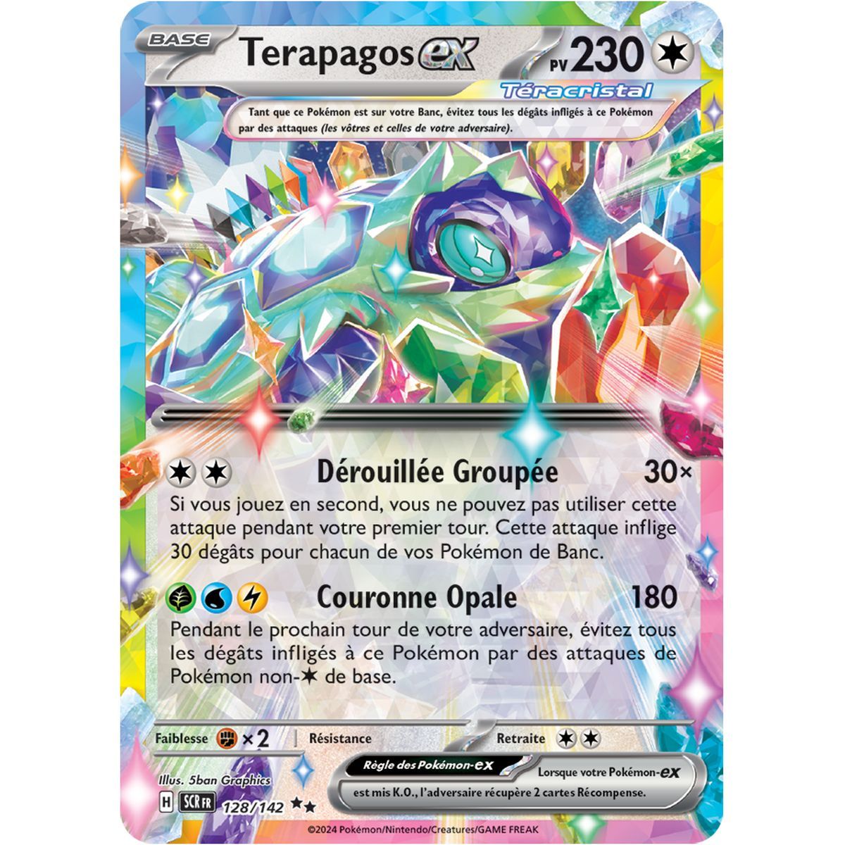 Terapagos EX - Double Rare 128/142 - Ecarlate et Violet Couronne Stellaire