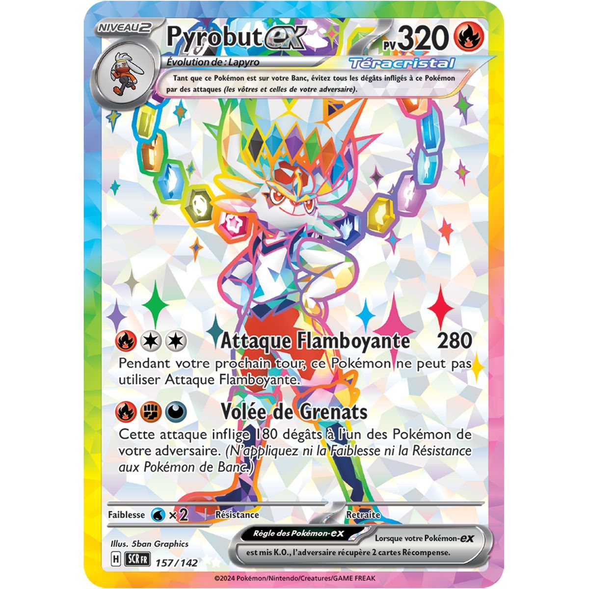 Item Pyrobut EX - Ultra Rare 157/142 - Ecarlate et Violet Couronne Stellaire