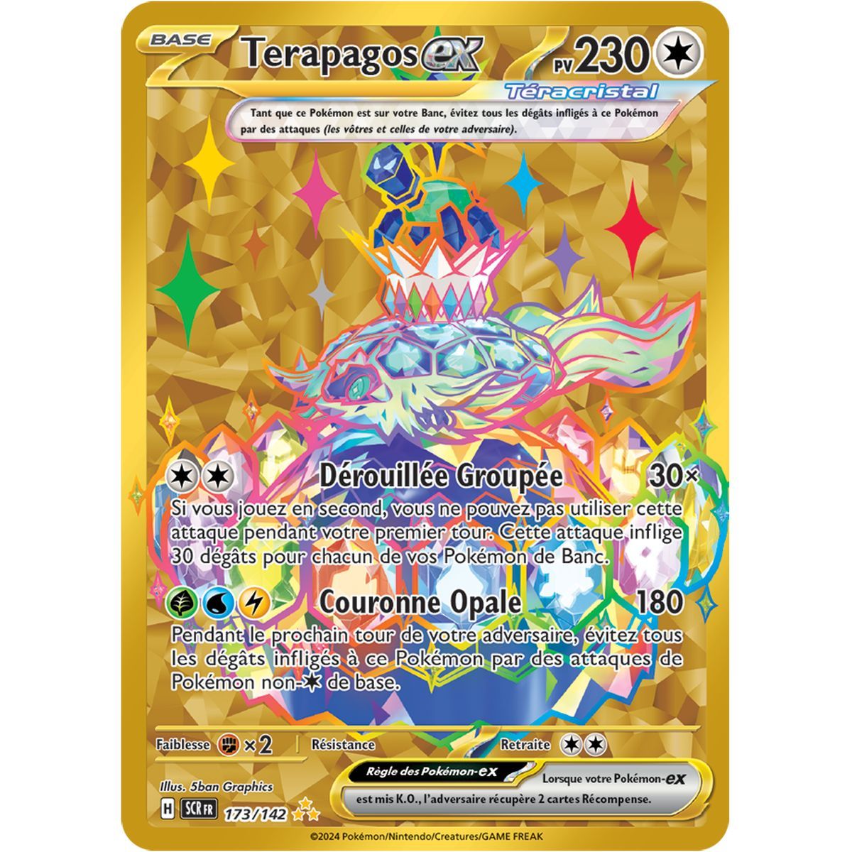 Item Terapagos EX - Hyper Rare 173/142 - Ecarlate et Violet Couronne Stellaire