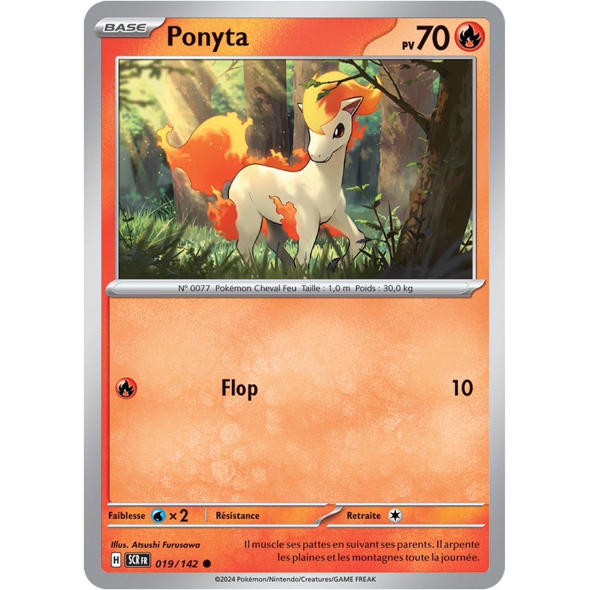 Ponyta - Commune 19/142 - Ecarlate et Violet Couronne Stellaire