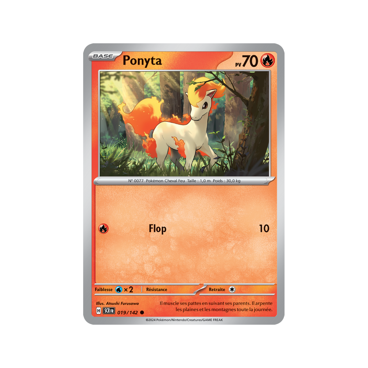 Ponyta - Reverse 19/142 - Ecarlate et Violet Couronne Stellaire