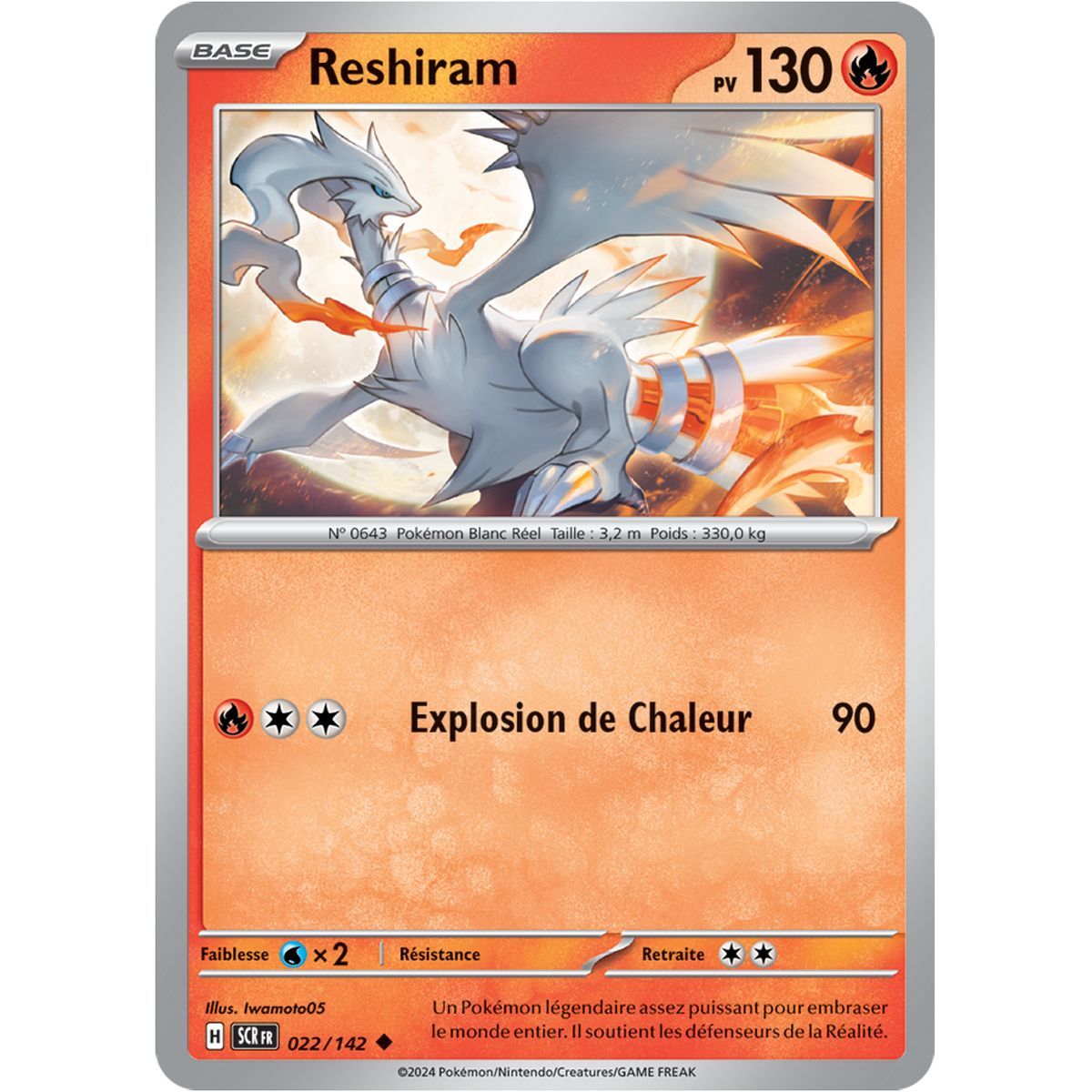 Reshiram - Peu Commune 22/142 - Ecarlate et Violet Couronne Stellaire