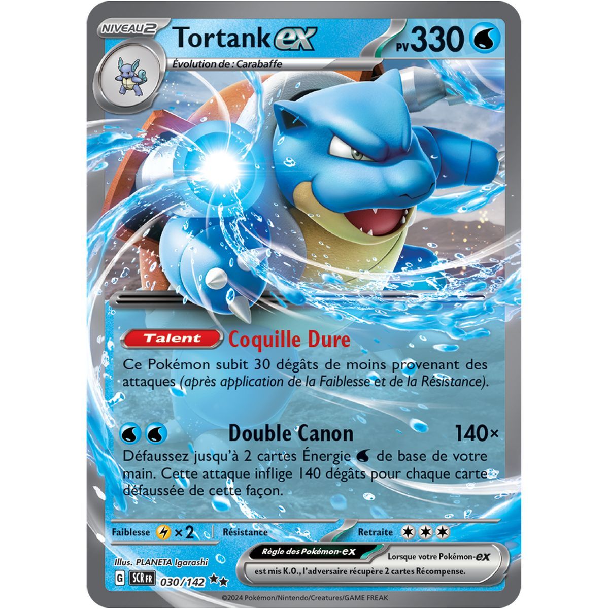 Item Tortank EX - Double Rare 30/142 - Ecarlate et Violet Couronne Stellaire