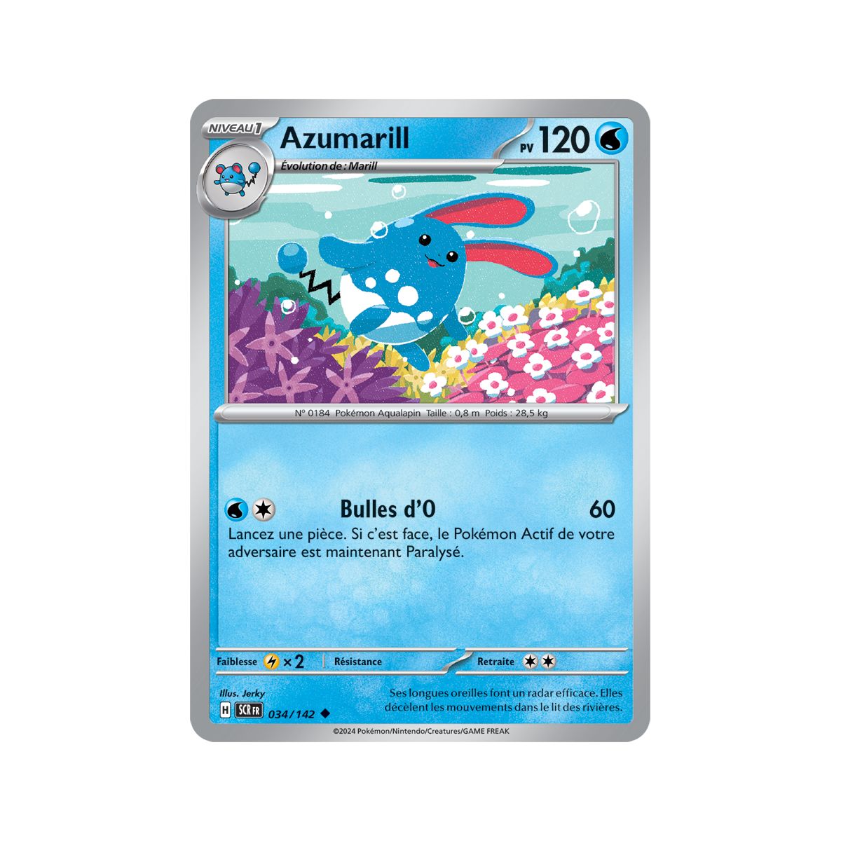 Azumarill - Reverse 34/142 - Ecarlate et Violet Couronne Stellaire