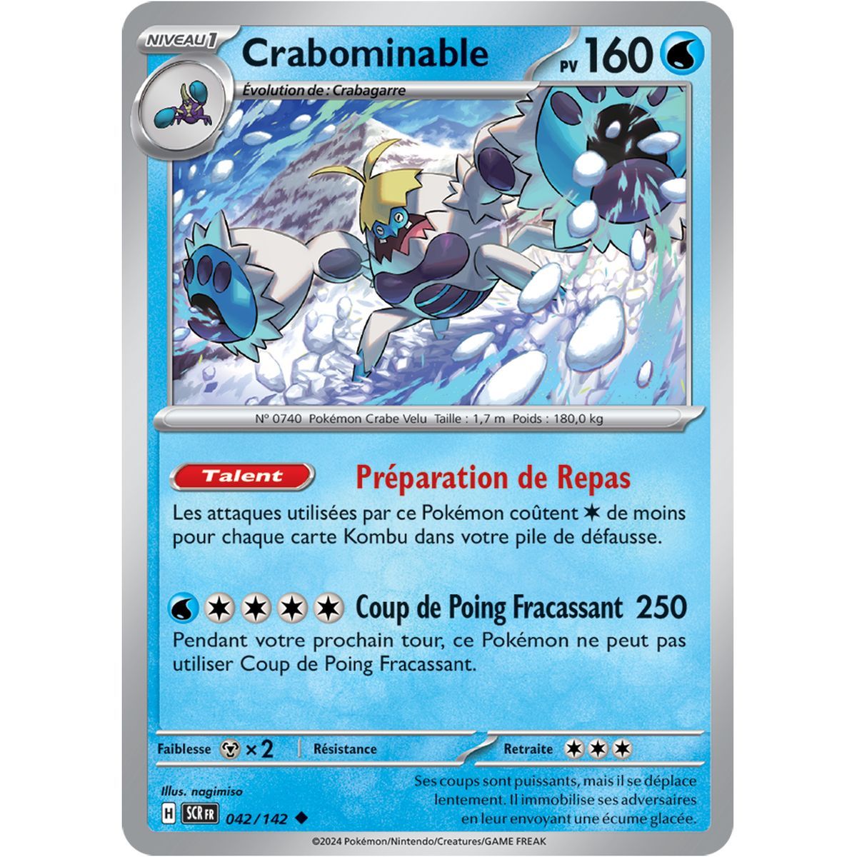 Crabominable - Peu Commune 42/142 - Ecarlate et Violet Couronne Stellaire