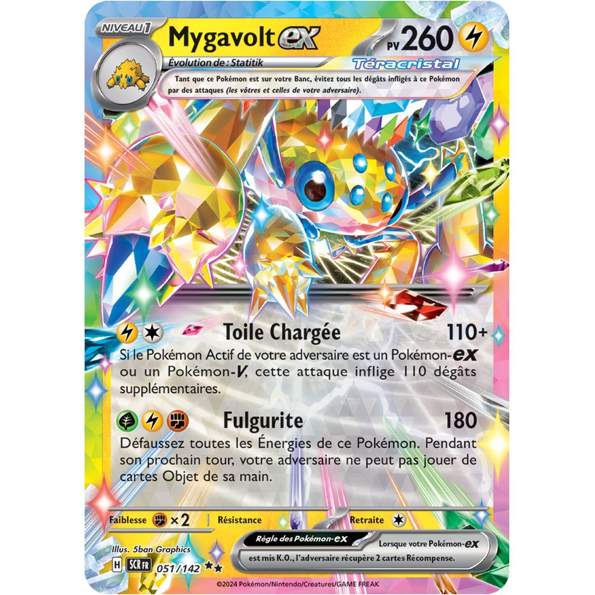 Mygavolt EX - Double Rare 51/142 - Ecarlate et Violet Couronne Stellaire