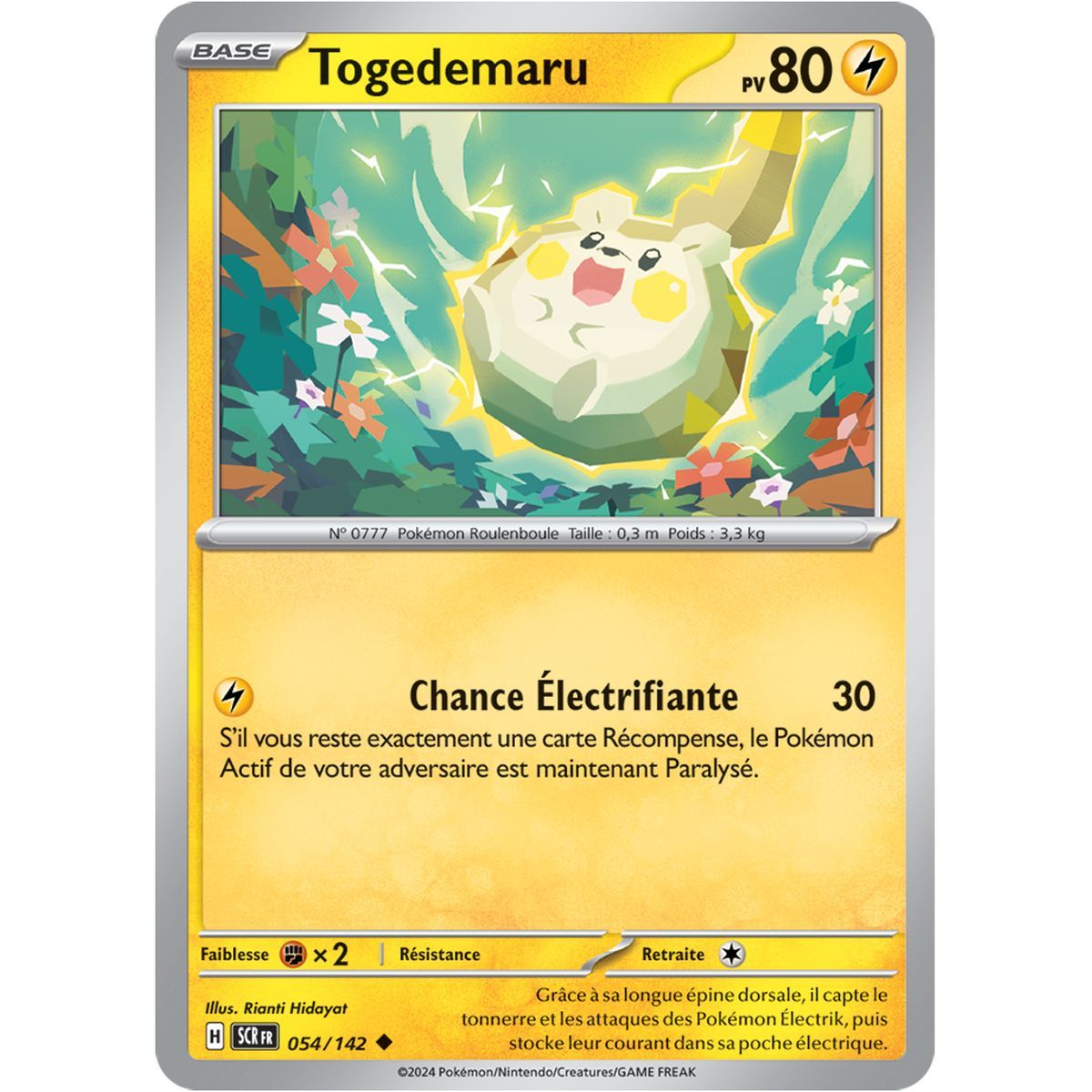 Togedemaru - Peu Commune 54/142 - Ecarlate et Violet Couronne Stellaire