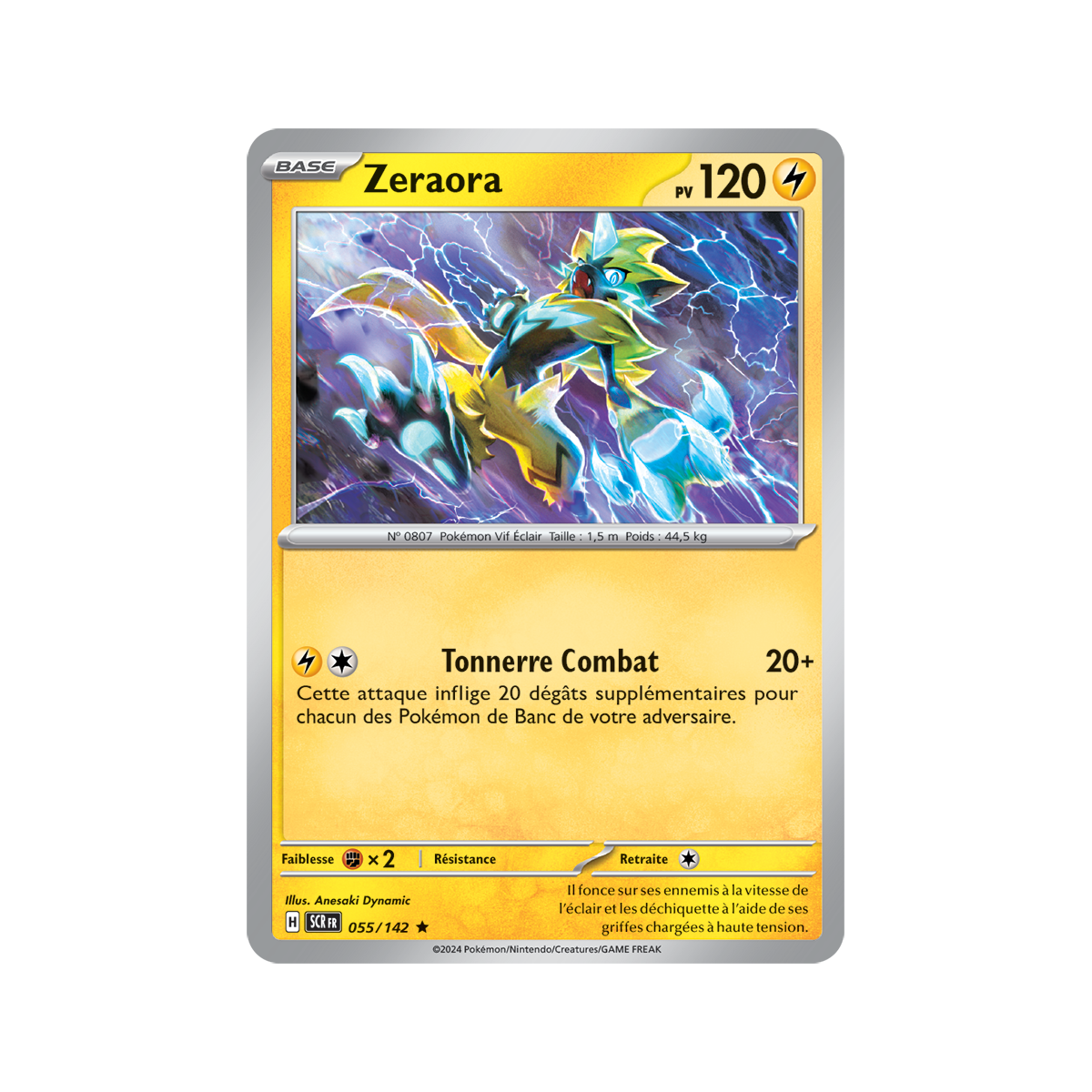 Zeraora - Holo Rare 55/142 - Ecarlate et Violet Couronne Stellaire