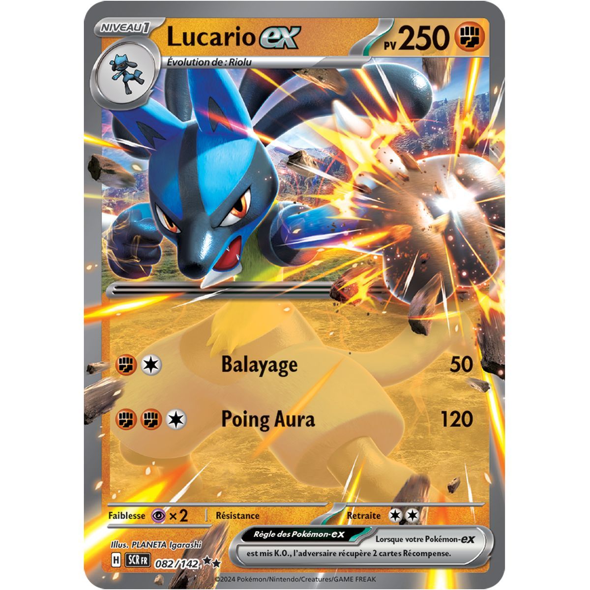 Item Lucario EX - Double Rare 82/142 - Ecarlate et Violet Couronne Stellaire