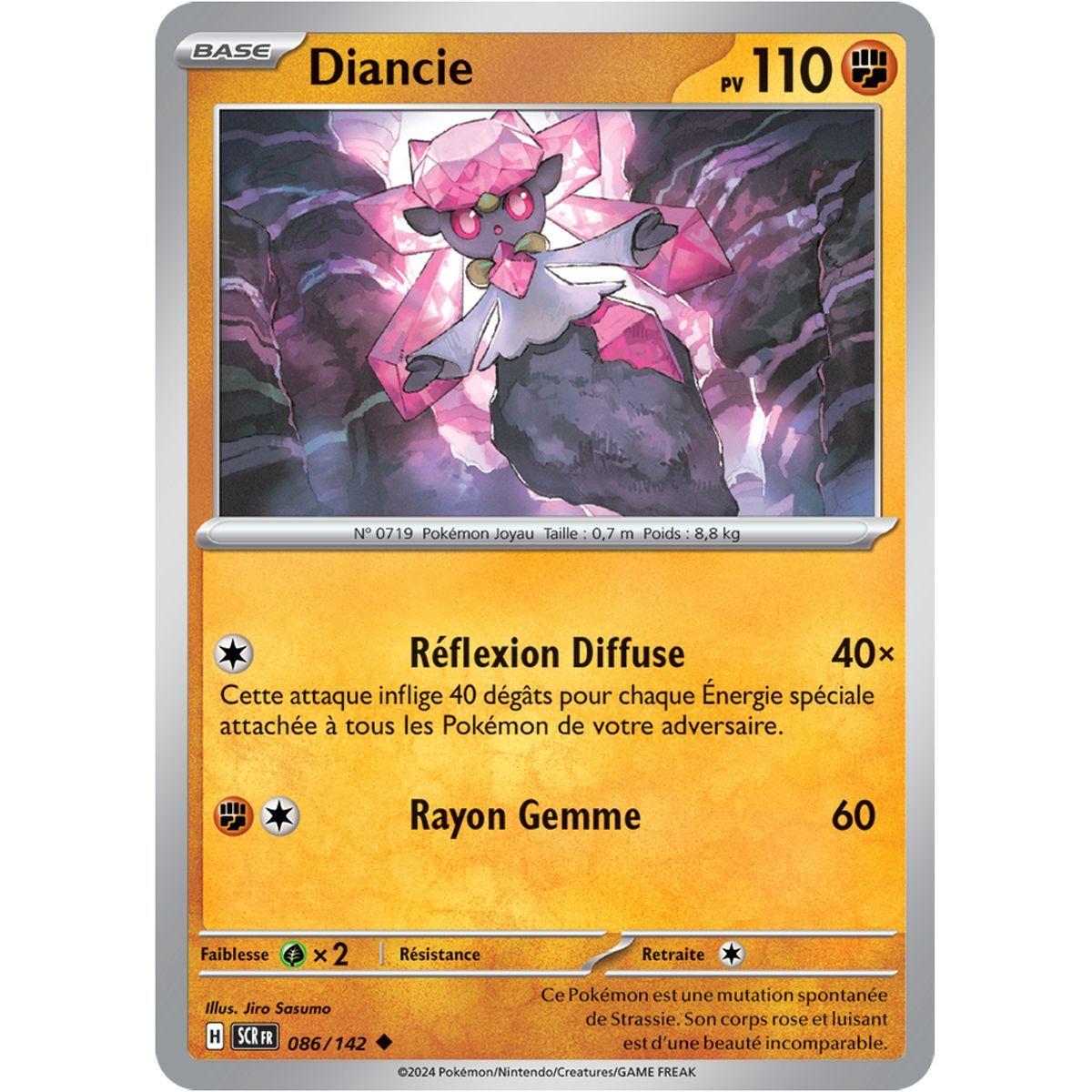 Diancie - Peu Commune 86/142 - Ecarlate et Violet Couronne Stellaire