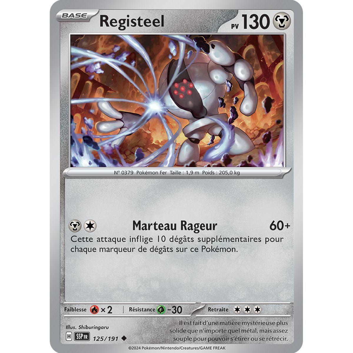 Registeel - Reverse 125/191 - Ecarlate et Violet Etincelle Déferlante