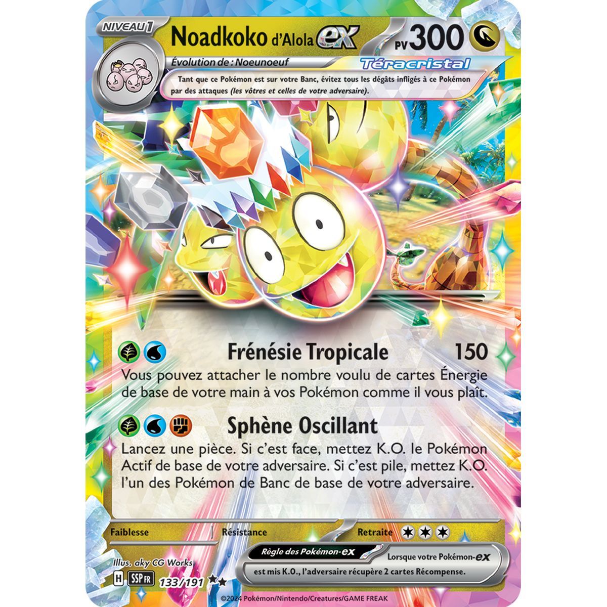 Noadkoko d’Alola-ex - Double Rare 133/191 - Ecarlate et Violet Etincelle Déferlante