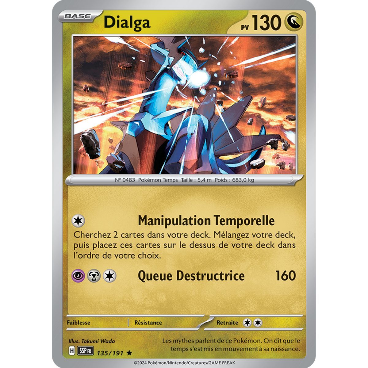 Dialga - Holo Rare 135/191 - Ecarlate et Violet Etincelle Déferlante