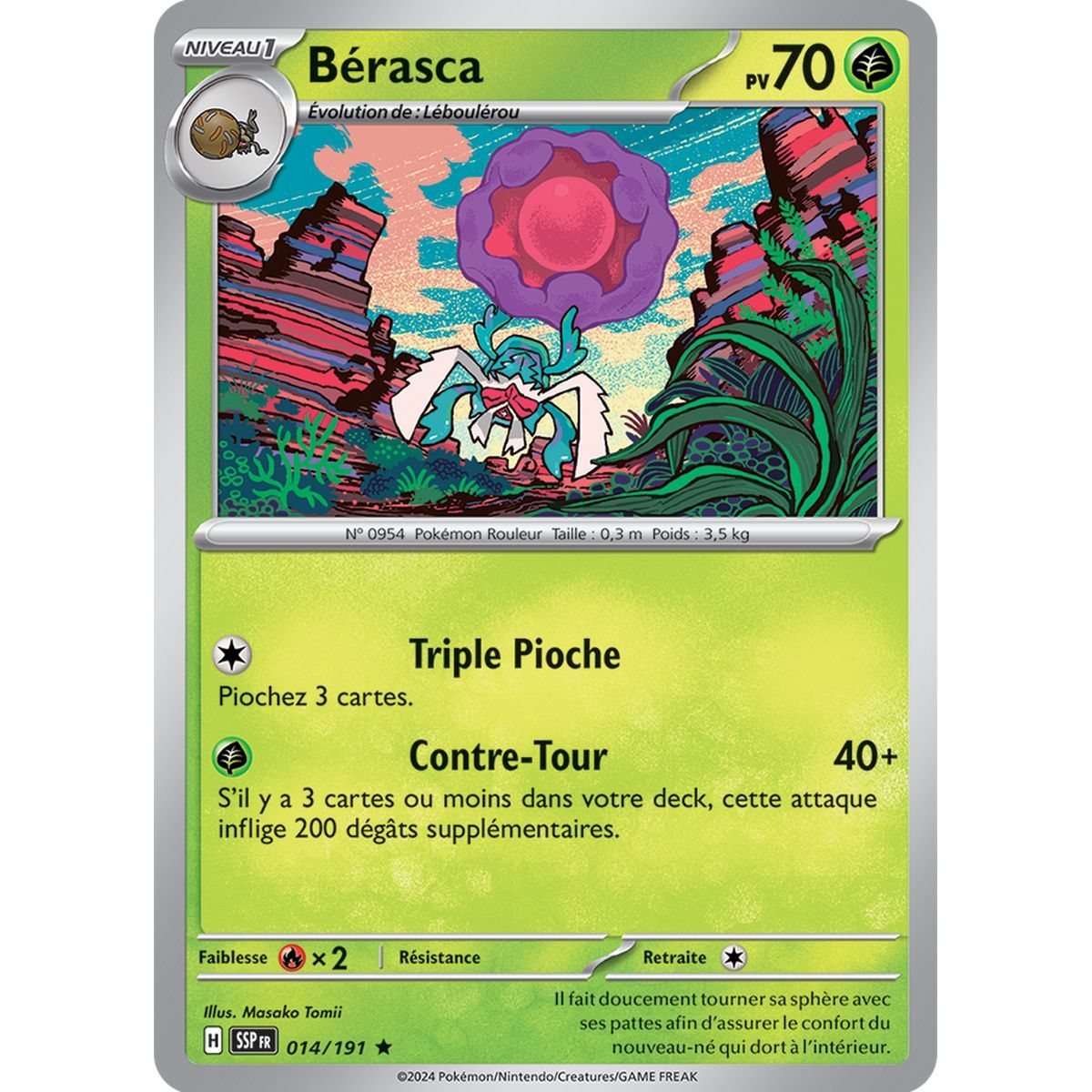 Bérasca - Holo Rare 14/191 - Ecarlate et Violet Etincelle Déferlante