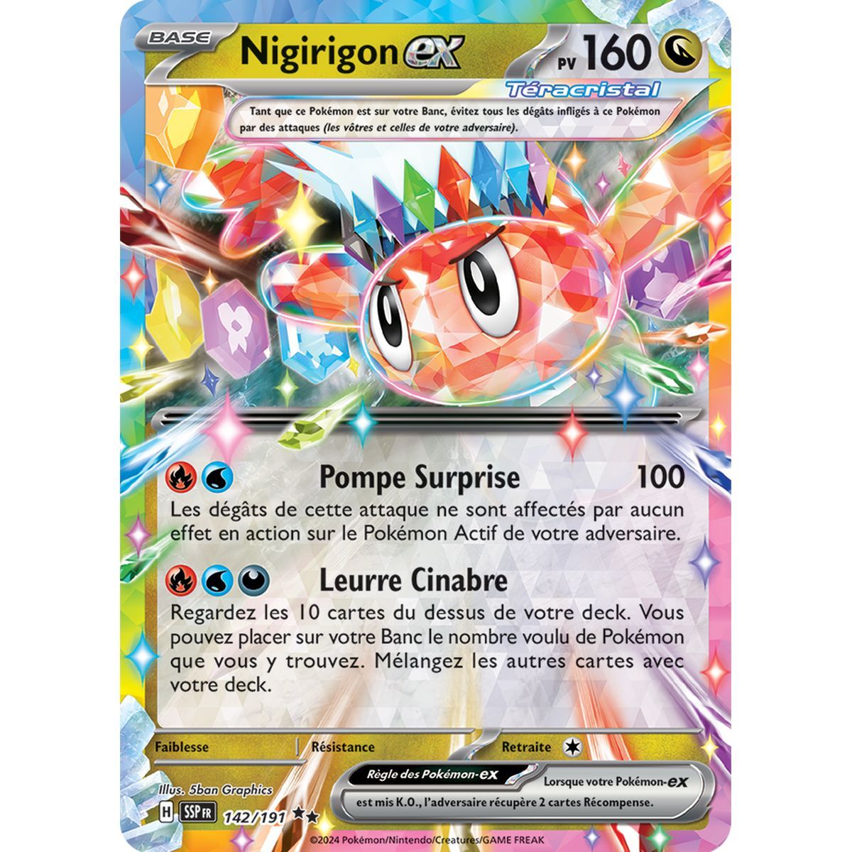 Nigirigon-ex - Double Rare 142/191 - Ecarlate et Violet Etincelle Déferlante