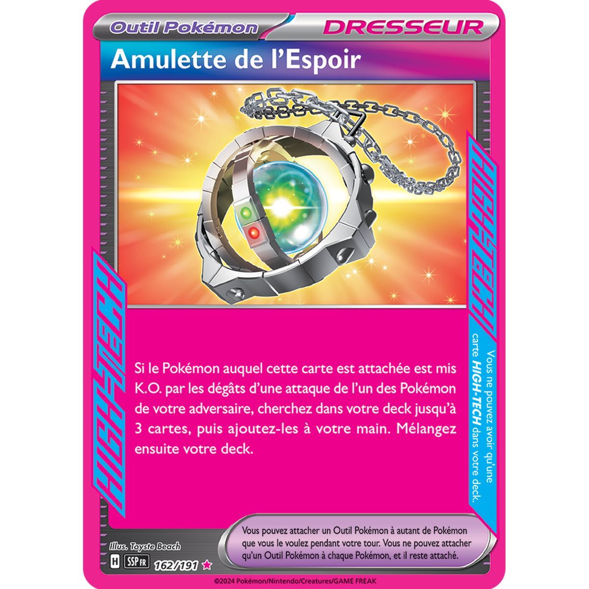 Amulette de l’Espoir - ACE SPEC rare 162/191 - Ecarlate et Violet Etincelle Déferlante