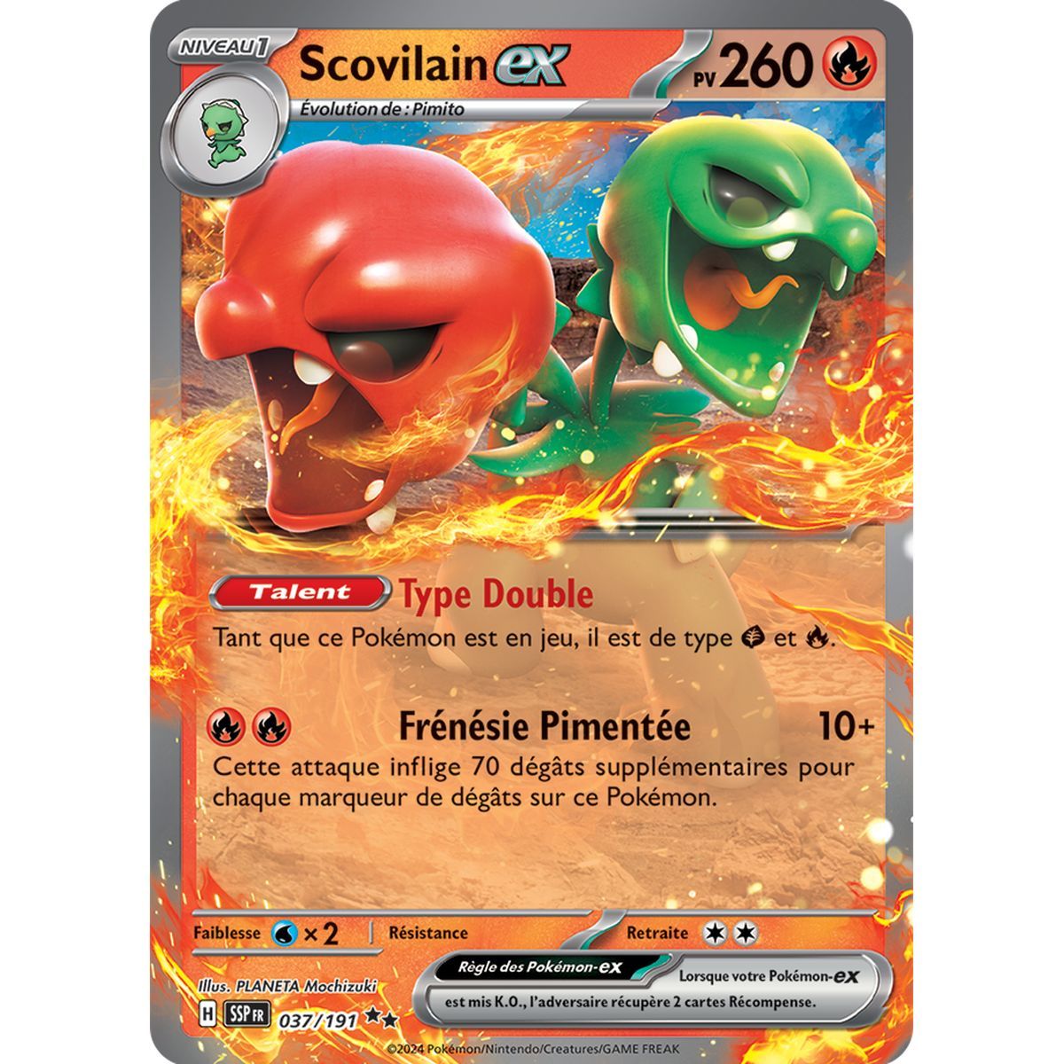 Scovilain-ex - Double Rare 37/191 - Ecarlate et Violet Etincelle Déferlante