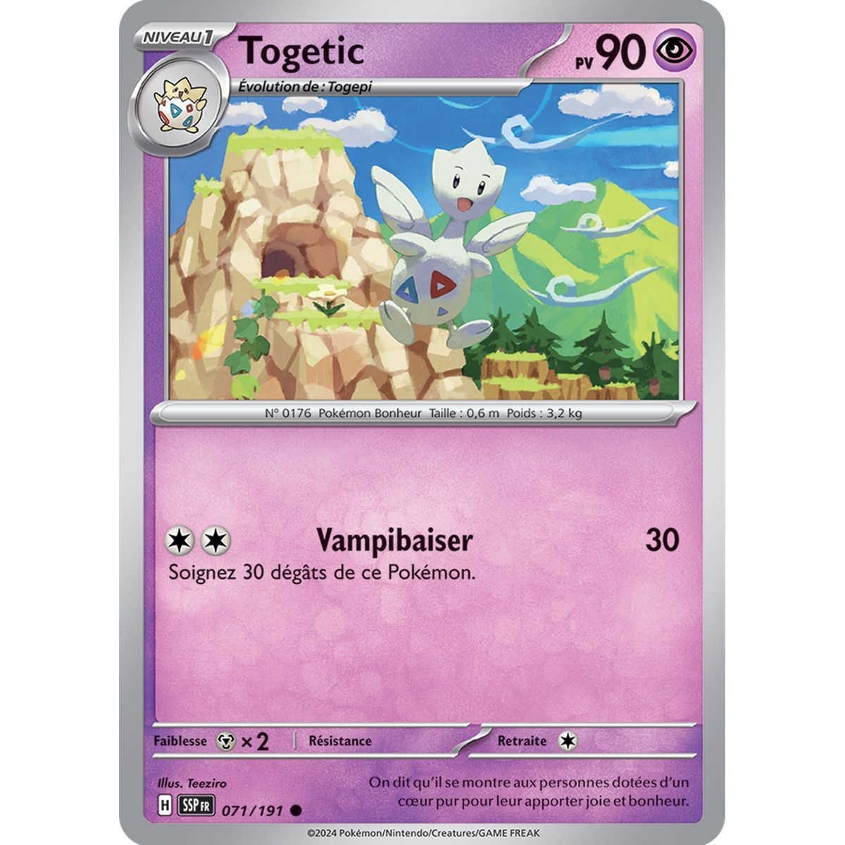 Togetic - Reverse 71/191 - Ecarlate et Violet Etincelle Déferlante