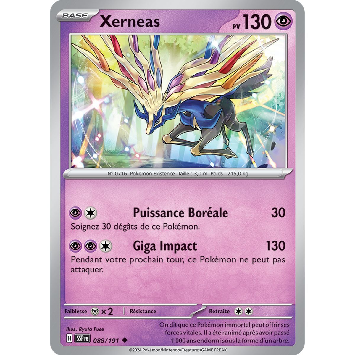 Xerneas - Peu Commune 88/191 - Ecarlate et Violet Etincelle Déferlante