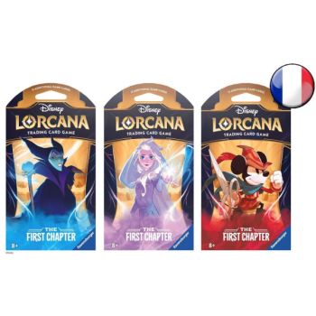 Disney Lorcana - Artset de 3 Boosters sous Etui - Premier Chapitre - FR