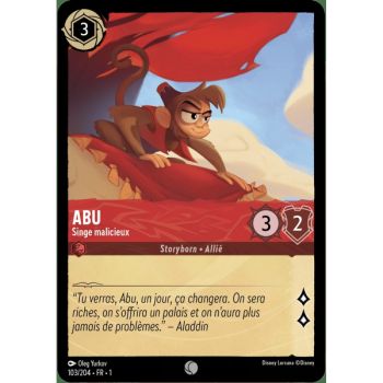 Item Abu, Singe malicieux - 103/204 - FC - Premier Chapitre - Brillante - Premium - Français