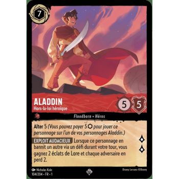 Item Aladdin, Hors-la-loi héroïque - 104/204 - FC - Premier Chapitre - Super Rare - Français