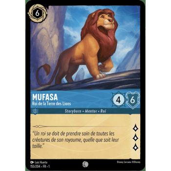 Item Mufasa, Roi de la Terre des Lions - 155/204 - FC - Premier Chapitre - Brillante - Premium - Français