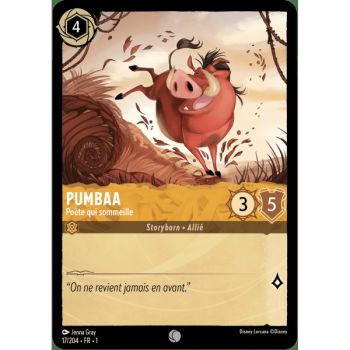 Item Pumbaa, Poète qui sommeille - 17/204 - FC - Premier Chapitre - Brillante - Premium - Français