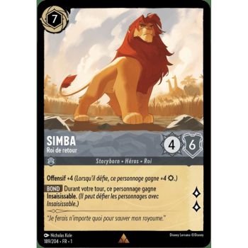 Item Simba, Roi de retour - 189/204 - FC - Premier Chapitre - Brillante - Premium - Français