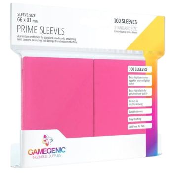 Gamegenic - 100 Prime Sleeves Rose - 66x91 Standard (100)