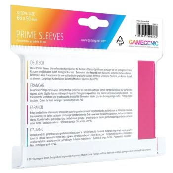 Gamegenic - 100 Prime Sleeves Rose - 66x91 Standard (100)