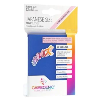 Gamegenic - Japanese Size - 60 Prime Sleeves Blue - 62x89 Small (60)