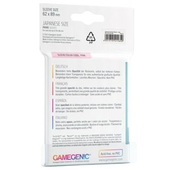 Gamegenic - Japanese Size - 60 Prime Sleeves Clear - 62x89 Small (60)