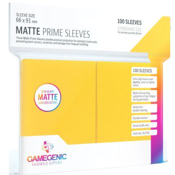 Gamegenic - Matte Prime Standard Sleeves - Jaune - 66x91 (100)