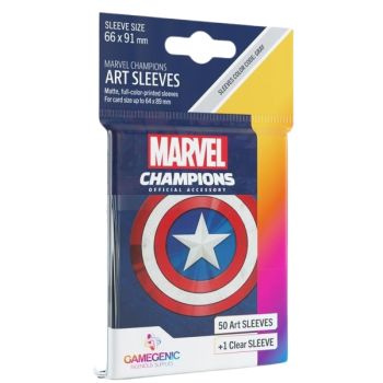 Gamegenic - Protèges Cartes - Standard - Marvel Champions : Captain America (50)