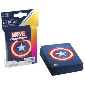 Gamegenic - Protèges Cartes - Standard - Marvel Champions : Captain America (50)