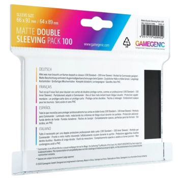 Gamegenic - Protèges Cartes - Standard - Matte Double Sleeving Pack (200)