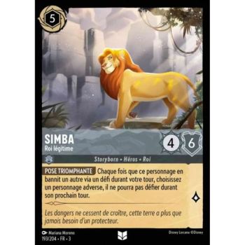 Item Simba, Roi légitime - 193/204 - ITI - Les Terres d'Encres - Brillante - Premium - Français