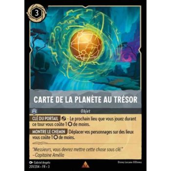 Item Carte de la planète au trésor - 201/204 - ITI - Les Terres d'Encres - Brillante - Premium - Français