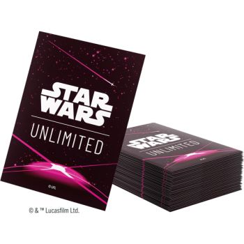 Protèges Cartes - Standard - Logo Dos Magenta - Star Wars : Unlimited - Gamegenic (60)