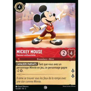 Item Mickey Mouse - Danseur enthousiaste - 112/204 - SSK - Ciel Scintillant - Commune - Français