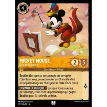 Item Mickey Mouse, Chef de la fanfare - 15/204 - URR - Le Retour d'Ursula - Brillante - Premium - Français