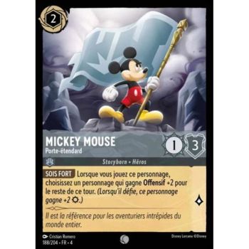 Item Mickey Mouse, Porte-étendard - 188/204 - URR - Le Retour d'Ursula - Brillante - Premium - Français