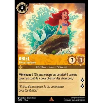 Item Ariel, Sirène chantante - 3/204 - URR - Le Retour d'Ursula - Brillante - Premium - Français