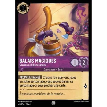 Item Balais magiques, Gardien de l'Illuminarium - 48/204 - URR - Le Retour d'Ursula - Brillante - Premium - Français