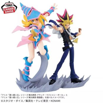 YGO - Figurine - Senkou Zekkei Dark Magician Girl + Yami Yugi - OCG - Japonaise (12 cm)