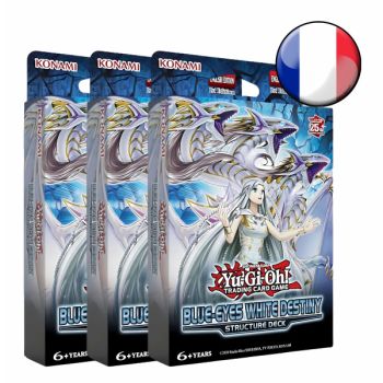 photo Yu-Gi-Oh - Lot de 3 Deck de Structure - La Destinée Blanche aux Yeux Bleus - FR