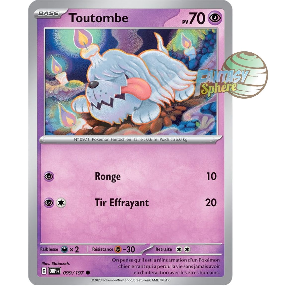 Toutombe - Reverse 99/197 - Ecarlate et Violet Flammes Obsidiennes